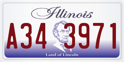 IL license plate A343971