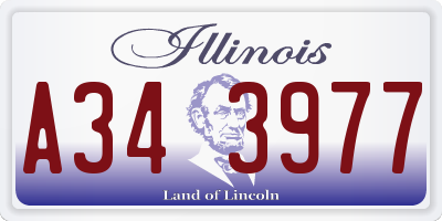 IL license plate A343977