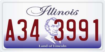 IL license plate A343991