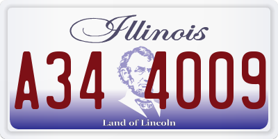 IL license plate A344009