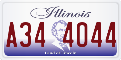 IL license plate A344044