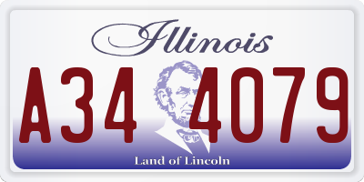 IL license plate A344079
