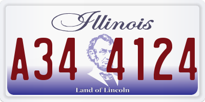 IL license plate A344124