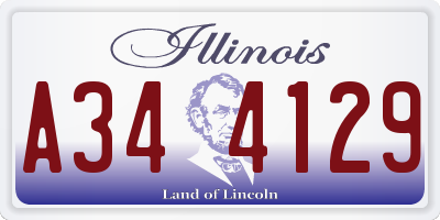 IL license plate A344129