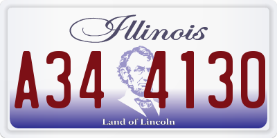 IL license plate A344130