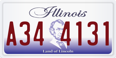 IL license plate A344131