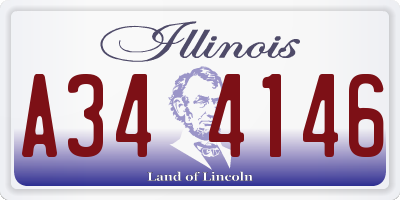 IL license plate A344146