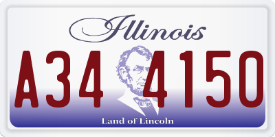 IL license plate A344150