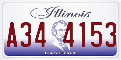 IL license plate A344153