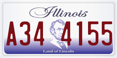 IL license plate A344155