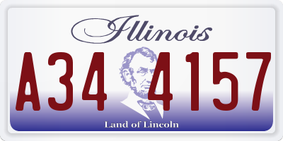 IL license plate A344157