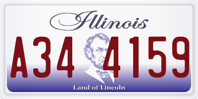 IL license plate A344159