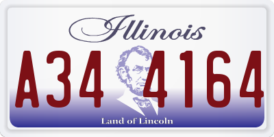 IL license plate A344164