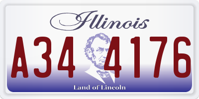 IL license plate A344176