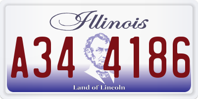 IL license plate A344186