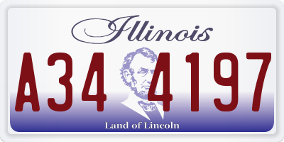 IL license plate A344197