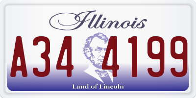 IL license plate A344199