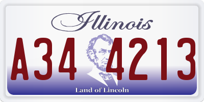 IL license plate A344213