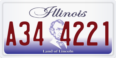 IL license plate A344221
