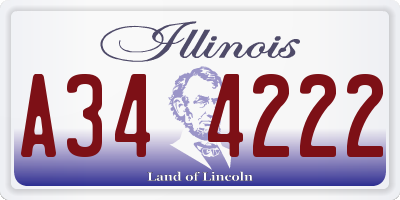 IL license plate A344222