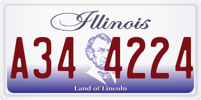 IL license plate A344224