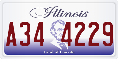 IL license plate A344229