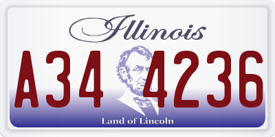 IL license plate A344236