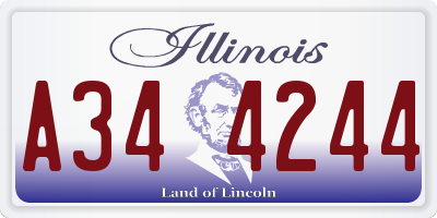 IL license plate A344244