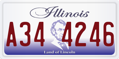 IL license plate A344246