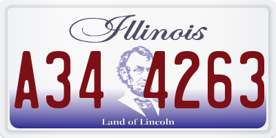 IL license plate A344263
