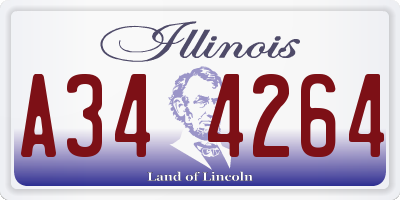 IL license plate A344264