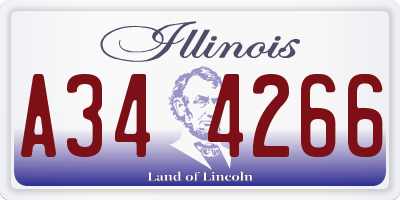 IL license plate A344266