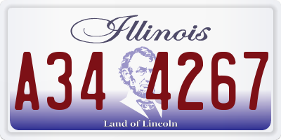 IL license plate A344267