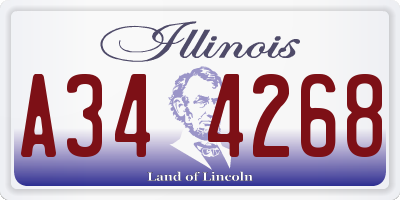 IL license plate A344268
