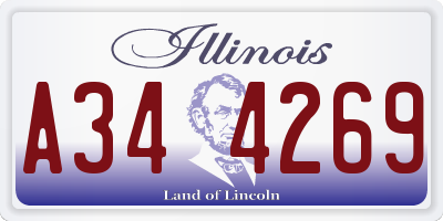 IL license plate A344269