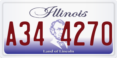 IL license plate A344270