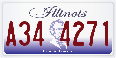 IL license plate A344271
