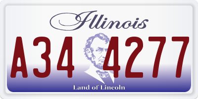 IL license plate A344277