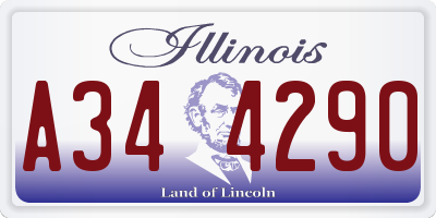 IL license plate A344290