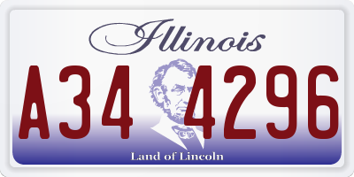 IL license plate A344296