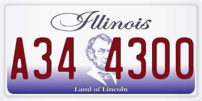 IL license plate A344300