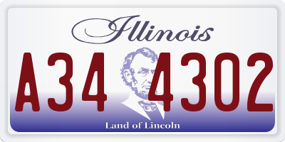 IL license plate A344302