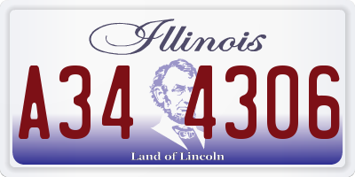 IL license plate A344306