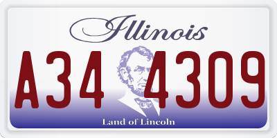 IL license plate A344309