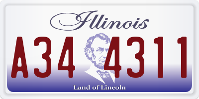 IL license plate A344311
