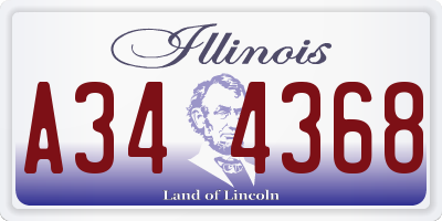 IL license plate A344368