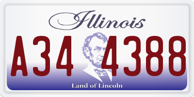 IL license plate A344388