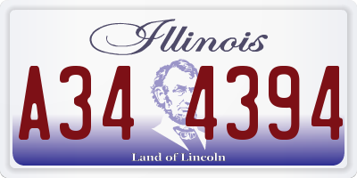 IL license plate A344394