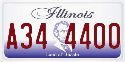 IL license plate A344400