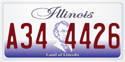 IL license plate A344426
